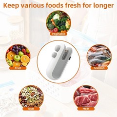 Mini Bag Sealer Rechargeable Vacuum Bag Seal 2 In 1 Sealing Machine with Cutter