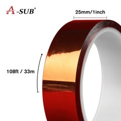 A-SUB 3 Rolls Polyimide High Temperature Heat Resistant Tapes 20 + 25mm Thermal