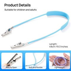Dental Bib Clips Flexible Silicone Chain Baby Patient Napkin Holder Autoclavable