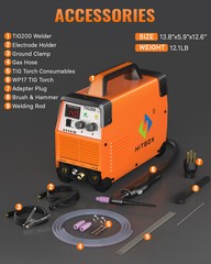 HITBOX 200A 2-IN-1 HF TIG MMA ARC Stick Welding Machine with Post Gas Function