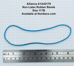 Alliance 42179 Non-Latex Rubber Bands, Antimicrobial, Size 117B, 1/4 Lb. Box