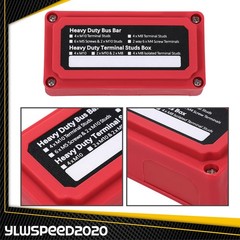 Heavy Duty 4 Way Bus Bar/Power Distribution Box Screw Terminal Studs 300A 48V DC