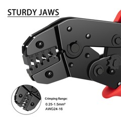 SN-58B Ratchet Crimping Tool 0.25-1.5mm² Terminal Connectors Wire Crimper Plier