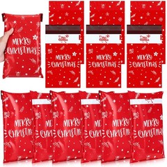 300 Pcs Christmas Poly Mailers 6 x 9 Inch Merry Christmas Shipping Bags for M…