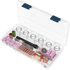 71Pcs TIG Welding Torch Stubby Gas Lens #12 Pyrex Glass Cup Kit For WP-17/18/26