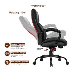 500lb big and tall leather heavy duty wide ergonomic executive High back chair