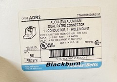 T & B (Box 50) ADR2 Dual Rated Aluminum Mechanical 1 Hole Lugs 2-14 AWG