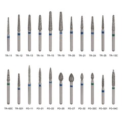0.99 5Pcs Diamond Burs for High Speed Handpiece FG1.60mm Polishing Burs