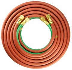 Oxy-Fuel Twin Welding Hose T Grade 3/8″ ID, 50FT B B 9/16-18 Size Fittings