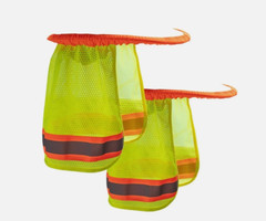 2 Pcs Hard Hat Neck Cover Neck Cover Shield Sun Shade Reflective Stripe Cap