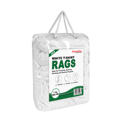 White Knit T-Shirt Rags 1 LB Box – New Bulk Cleaning Wiping Cloths