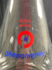 PHENOMENEX 4000mL Vacuum Filter Flask 40/35 Glass Joint 47mm Base AH0-3322