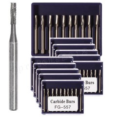100 FG 557 Carbide Dental Burs High Speed Handpiece Friction Grip Drill Bits