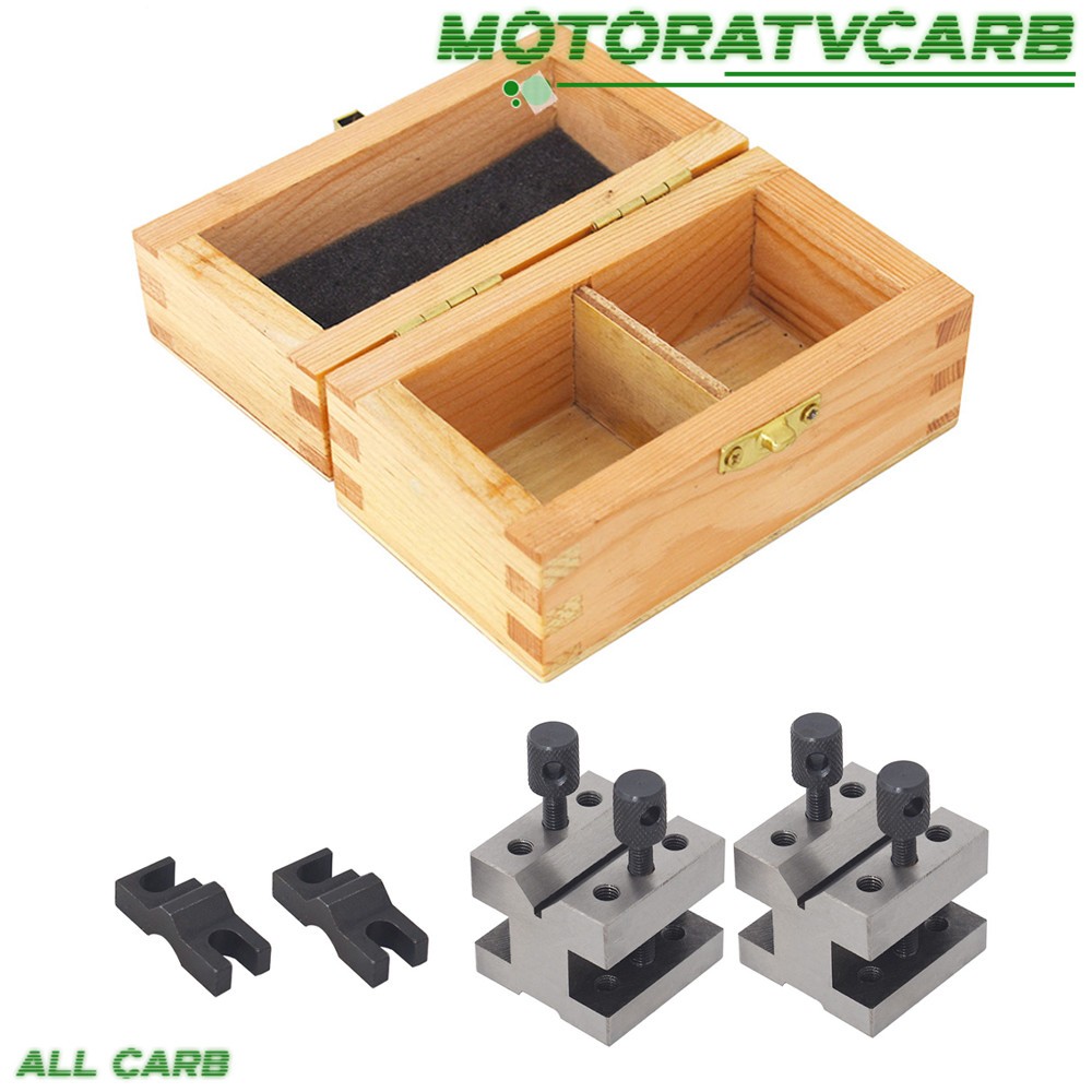 ALL-CARB 1-3/8″ ×1-3/8″ × 1-3/16″ V Block & Clamp Set 19/32″ ACCURACY 0.0002″