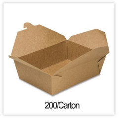 GEN KS10122 Take-Out Box, 76 oz, 8.58 x 6.28 x 2.4, Brown, Paper, 200/Ct