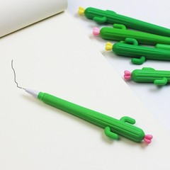 12pcs Cactus Shape Gel Ink Writing Pens 0.5 mm Black Ink Fun Kawaii Pens Bulk…