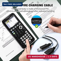 Ti-84 Plus ce Charger, ti84 Charger Cable for Texas Instruments Black