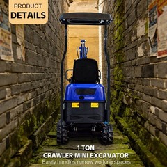 NJ CA GA TX Free PICK UP 1 Ton Mini Excavator Mini Digger 13.5hp Gas EPA Engine