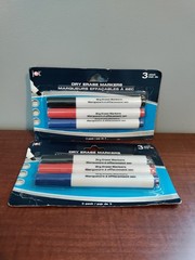 2 PACKS 6 JOT™ DRY ERASE MARKERS MULTI COLORED BLUE RED BLACK