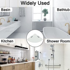 SAYAYO Glass Corner Shelf for Wall, Tempered Floating Glass Shelves for Bathr…