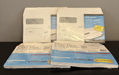 Lot of 4- Office Depot Double-Window Self-Seal Envelopes For 1099-MISC 25PK each