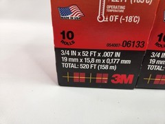 20 Rolls 3m Scotch Vinyl Electrical Tape “06133” Electric Super 33+ Black