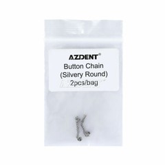 AZDENT Dental Orthodontic Traction Button Chain Round Silver/Gold Plated