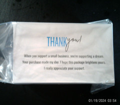 100 x blue “When you support a small business, you’re supporting a dream.” cards