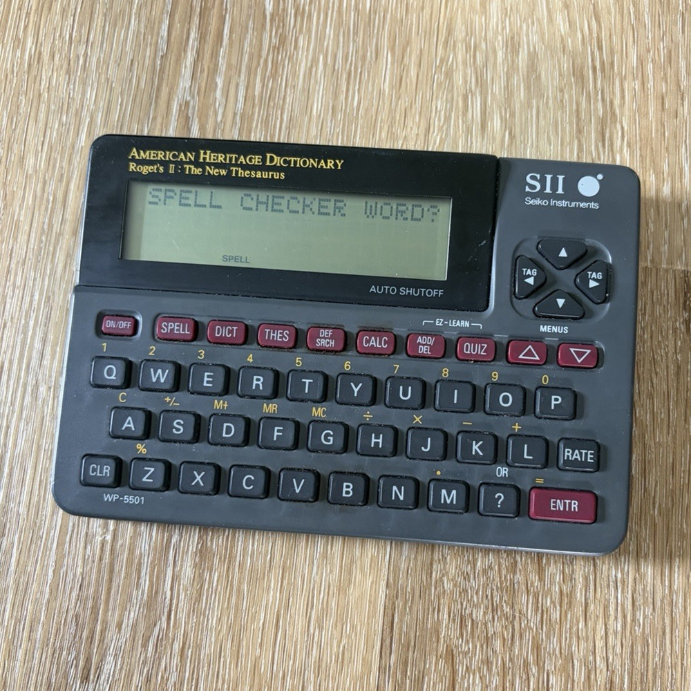 Seiko Instruments WP-5501 Handheld English Dictionary Thesaurus Spell Checker