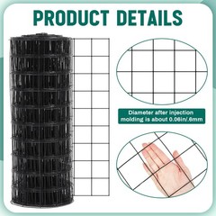 Gisafai Galvanized Welded Wire Fence 4 ft X 50 ft for Dog Chicken Hog Deer Go…
