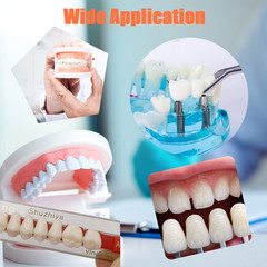 84 Pcs False Teeth Dental Complete Acrylic Resin Denture Teeth, 3 Sets A2