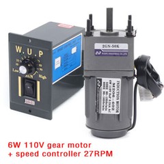 High Torque Gear Motor AC Electric Motor w/ Variable Speed Controller 1:50 27RPM
