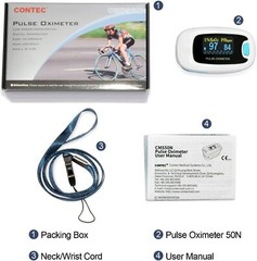 CMS50NA OLED Fingertip Pulse Oximeter, Spo2 Monitor,Carry Case,Lanyard，Battery