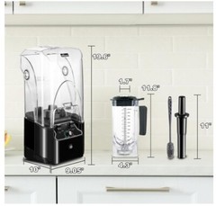 Commercial Blender for Smoothies 2200W With Soundproof Cover, 2200 ML, 15 Spe…
