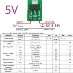 Mini 1A 3.6V 4.2V-18V to 1.2V 1.8V 2.5V 3.3V 5V LDO Regulators for Battery