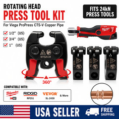 24KN Press Jaw and VUS:1/2 3/4 1 for Milwaukee M12 RIDGID RP251 rings