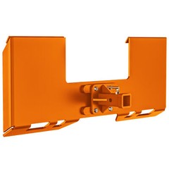 Skid Steer Quick Attach 3/8″ Mount Plate Removable W/ 2″ Hitch Orange Finish
