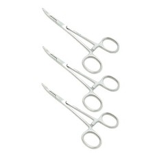 3 Premium Kelly Locking Hemostat Forceps 5.5″ Curved Satin Surgical Instrument
