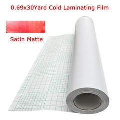 1Roll 0.69x30Yard Satin Matte Cold Laminating Film Adhesive Laminating Roll Film
