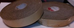 Cork Rubber Gasket Rolls, Water-Resistant, 2 In W, 50 Ft L, 3/8 In Thick, Qty 2