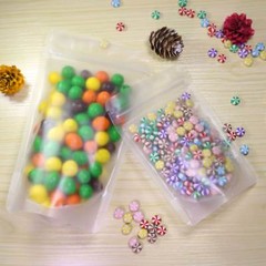 3.5oz Matte Both Sided Translucent Food Storage Mylar Stand Up Zip lock Bag O02
