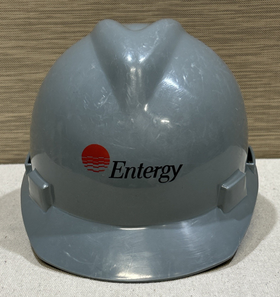 Entergy Nuclear Gray V-Gard MSA Hard Hat – Medium