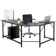 66″ L-Shaped Gaming Desk Corner Computer Desk PC Laptop Study Table Workstation