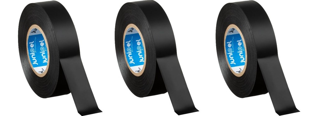 Junipel Utility Grade Vinyl PVC Electrical Wire Tape 3/4 in. X 66 ft. 3 ROLLS