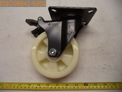 6 1/4″ Overall Height Lock Caster, 4 3/4″ x 1 5/8″ Wheel, 4 3/8″ x 4 7/8″ Plate