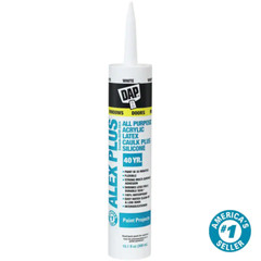 12-Pack DAP Alex Plus Acrylic Latex Caulk Plus Silicone Interior Exterior White