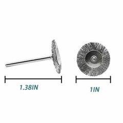 50pc Stainless Steel Wire Brush Fit Dremel Rotary Tool Die Grinder Removal Wheel