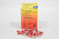 3M SCOTCHLOK MV18-10R/LX RED BRAZED VINYL BRAZED RING TERMINAL ( LOT OF 84 )