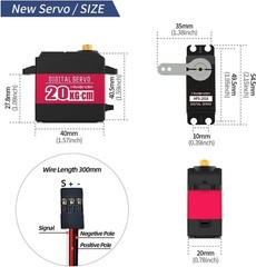 Durable Waterproof Servo with 180° Angle Control for Model DIY Applications