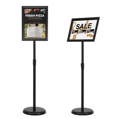 8.5 x 11 Inch Adjustable Pedestal Sign Poster Stand, Heavy Duty Floor Standin…